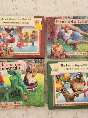 Vintage Children's Pop-Up Book Set of 4 Fairy Tales Peter Haddock England
